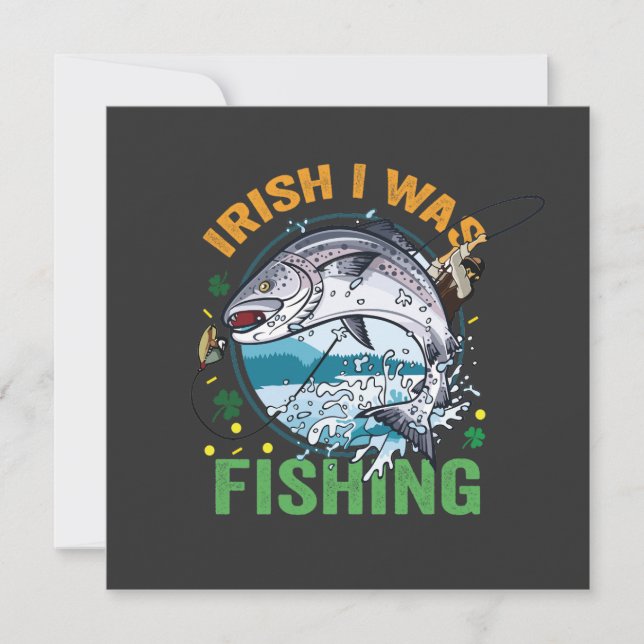 Invitación Me irlandés estaba pescando Funny St Patrick's Fis (Anverso)