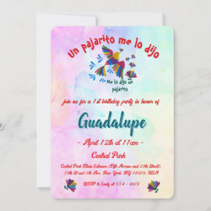 Invitación Me lo dijo un pajarito - Arte Mexicano Digital