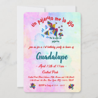 Invitación Me lo dijo un pajarito - Arte Popular Mexicano 