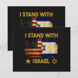 Invitación Me mantengo con Israel Bandera de América