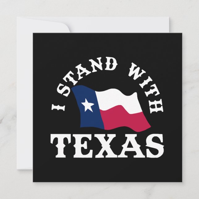 Invitación Me mantengo con Texas (Anverso)