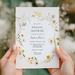Invitación Meadow Field Wildflowers Ducha de novias