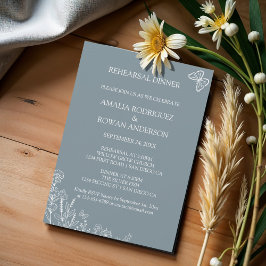 Invitación Meadow Flowers Boda Ensayo Cena