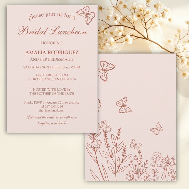 Invitación Meadow Flowers Bridal Luncheon (Subido por el creador)