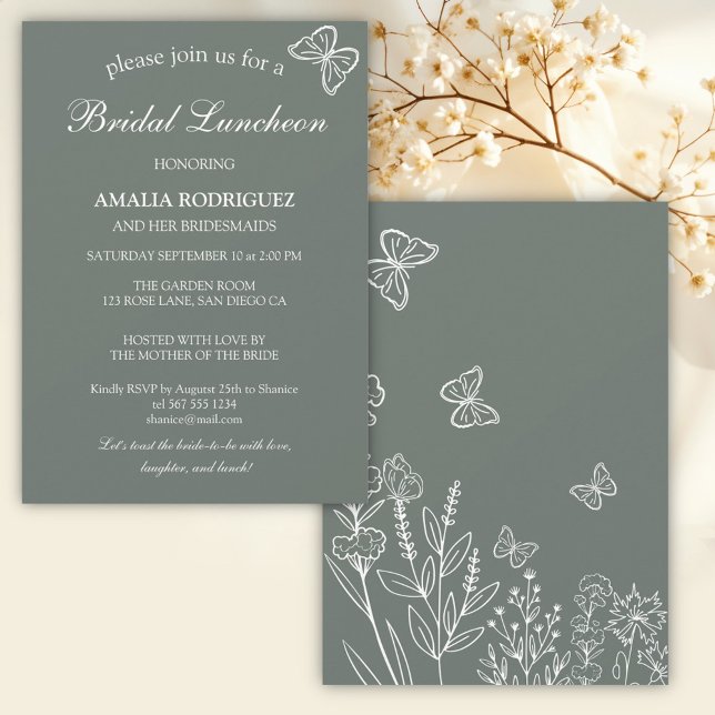 Invitación Meadow Flowers Bridal Luncheon (Subido por el creador)