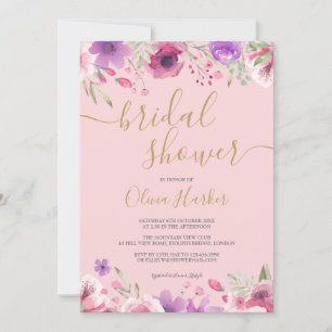 Invitación Meadow Flowers Floral Bridal Shower