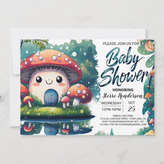 Invitación Meadow Magic Baby Shower (Anverso)
