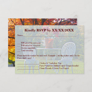 Invitación Meadow of Love - Otoño Boda de Árbol RSVP
