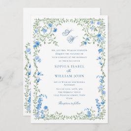 Invitación Meadow Pastel Rosas franceses Boda de flores