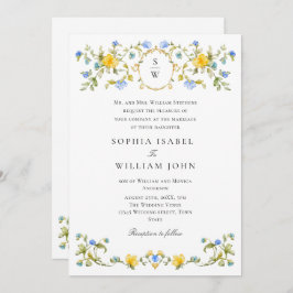 Invitación Meadow Pastel Rosas franceses Boda de flores