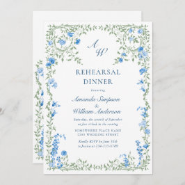 Invitación Meadow Watercolor Flores silvestres Ensayo Cena