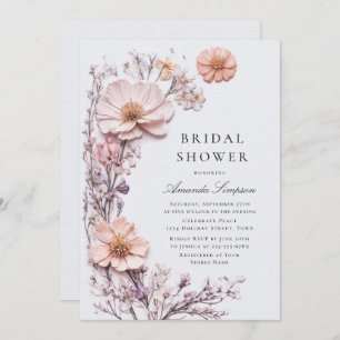 Invitación Meadow Wildflower Bohemian Bridal Shower