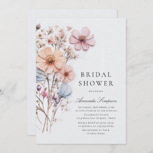 Invitación Meadow Wildflower Bohemian Bridal Shower