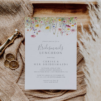 Invitación Meadow Wildflower Bridesmaids Madres de novias Lun