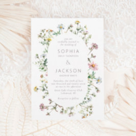 Invitación Meadow Wildflower Delicate Boda