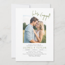 Invitación Meadow Wildflowers Foto del partido de compromiso 