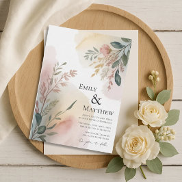 Invitación Meadows Watercolor Wedding Invitation