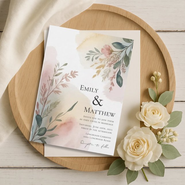 Invitación Meadows Watercolor Wedding Invitation (Subido por el creador)