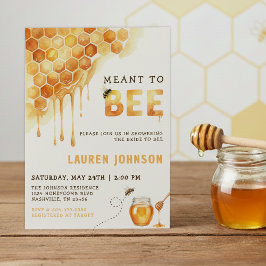 Invitación Meant to Bee Honeycomb Watercolor Bridal Shower