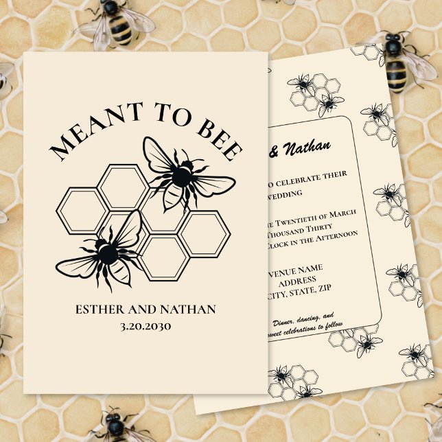 Invitación Meant to Bee Sweet Wedding  (Subido por el creador)