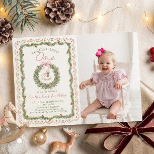 Invitación Meciendo en Caballo de un Cumpleaños de 1 Año Foto