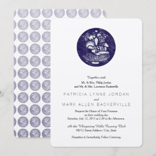 Invitación Medallón de la Natividad Vintage