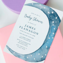 Media Luna Azul | Boy Baby Shower