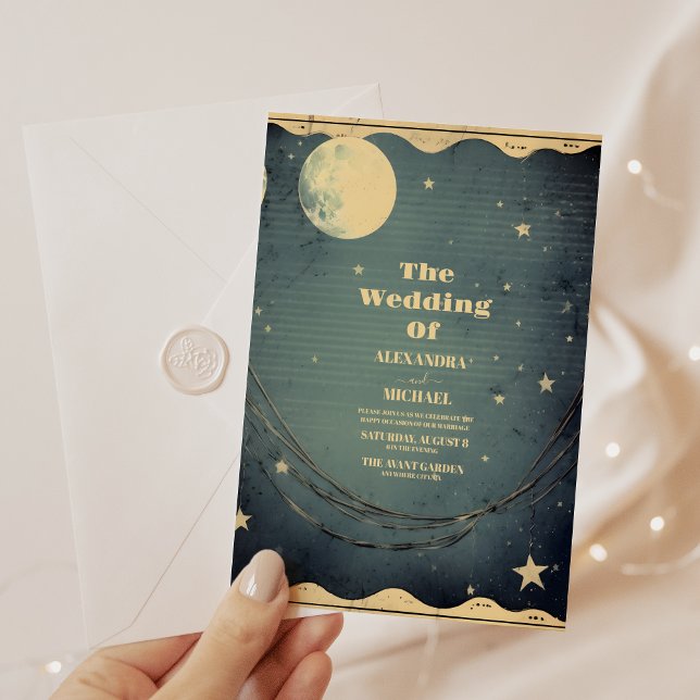 Invitación Media Luna Celestial (Subido por el creador)