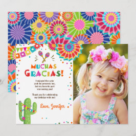 Invitación Media mexicana Muchas Gracias del Nacho del cactus