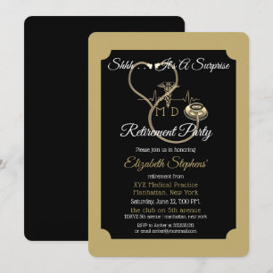 Invitación Médica de Bokek Stethoscope Fiesta de Jubilación d