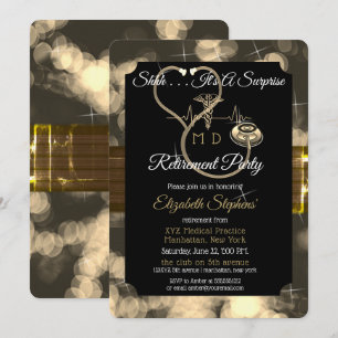 Invitación Médica de Bokek Stethoscope Fiesta de Jubilación d