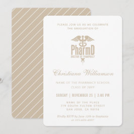 Invitación Médica de Farmacia PharmD Graduación