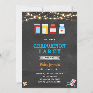 invitación médica de graduación de farmacia