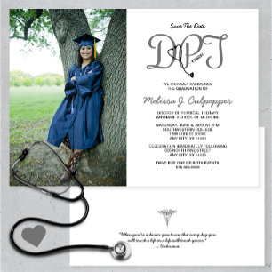 Invitación Médica de la graduación fotográfica de Terapia Fís