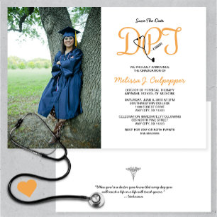 Invitación Médica de la graduación fotográfica de Terapia Fís