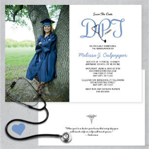 Invitación Médica de la graduación fotográfica de Terapia Fís
