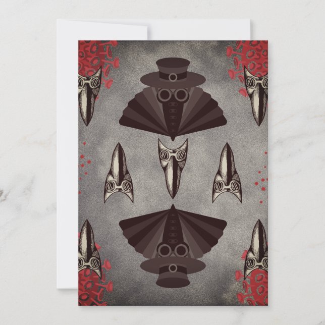 Invitación Médica de plagas asolado por virus (Anverso)