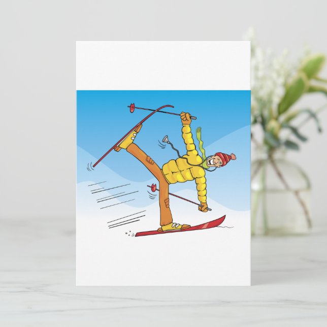 Invitación Médica En Esquí (Anverso de pie)