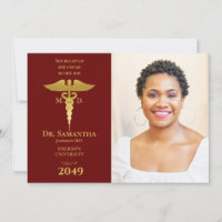 Médica médico MD RN Enfermera graduada Foto ROJA