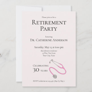 Invitación Medical Doctor Nurse Retirement Party 