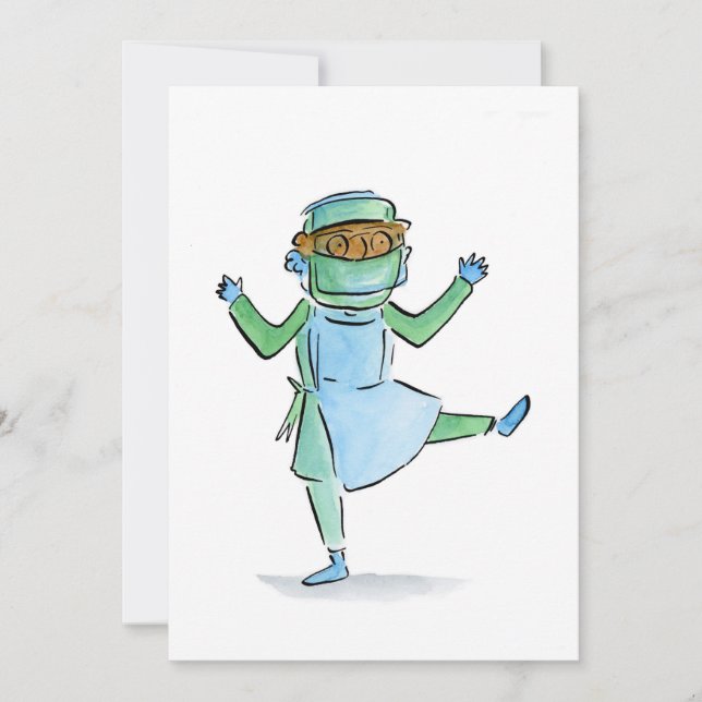 Invitación Médico bailarín (Anverso)