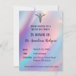 Invitación Médico de Residencia Personalizado Happy Match Day