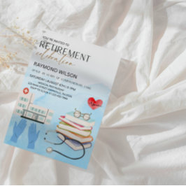 Invitación Médico orgullosamente Retirado Fiesta de Jubilació