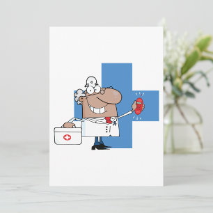 Invitación Médico personalizado con bolso de teléfono y medic