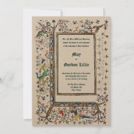 Invitación Medieval 1415 Boda iluminado