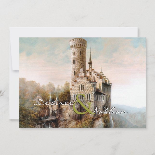 Invitación medieval de la boda del castillo (Anverso)