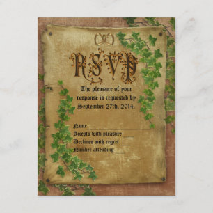 Invitación medieval del boda de RSVP