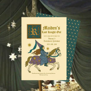 Invitación Medieval Fantasía “Último Caballero en salir Despe