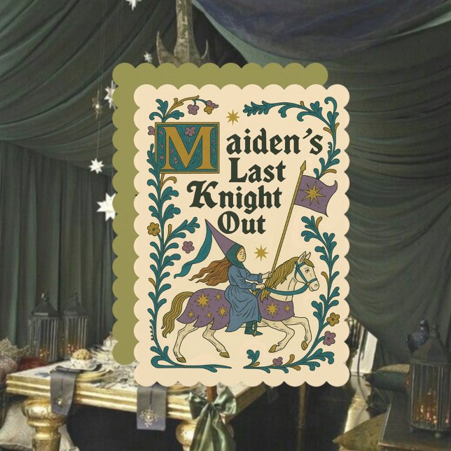 Invitación Medieval “Last Knight Out” Bachelorette Invitation (Subido por el creador)