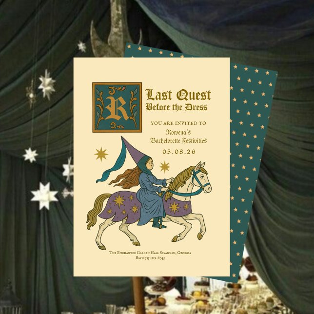 Invitación Medieval Princess “Last Quest Bachelorette (Subido por el creador)